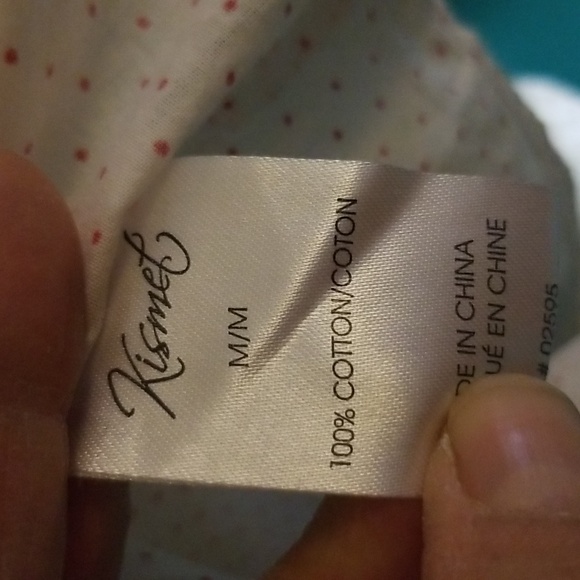 Sz M Cotton White polka dotted shirt - Picture 9 of 9